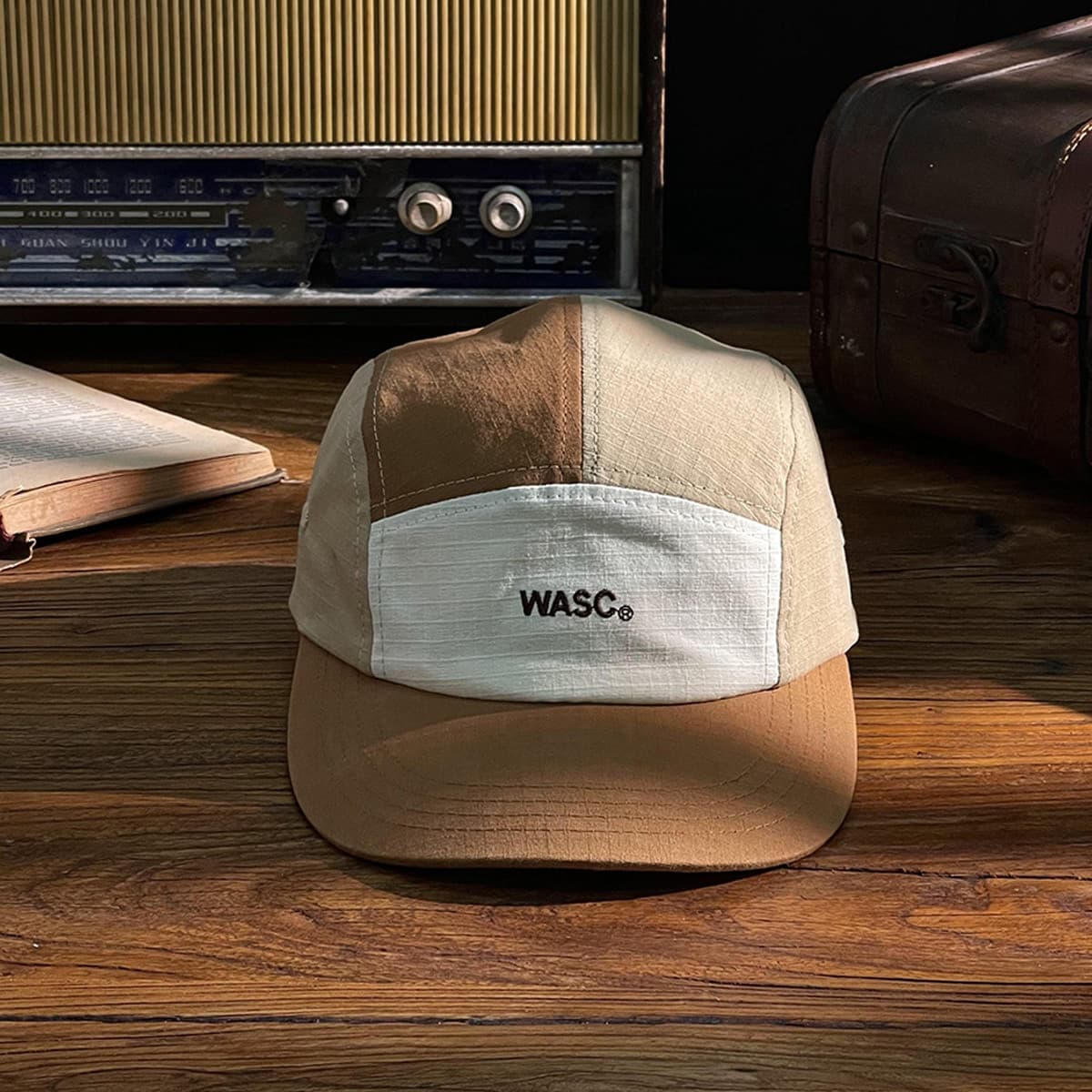 1 piÃ¨ce Casquette de baseball unisexe Wasc japonaise en patchwork style 5 panneaux, streetwear skateboard, camping en plein air, style dÃ©contractÃ©