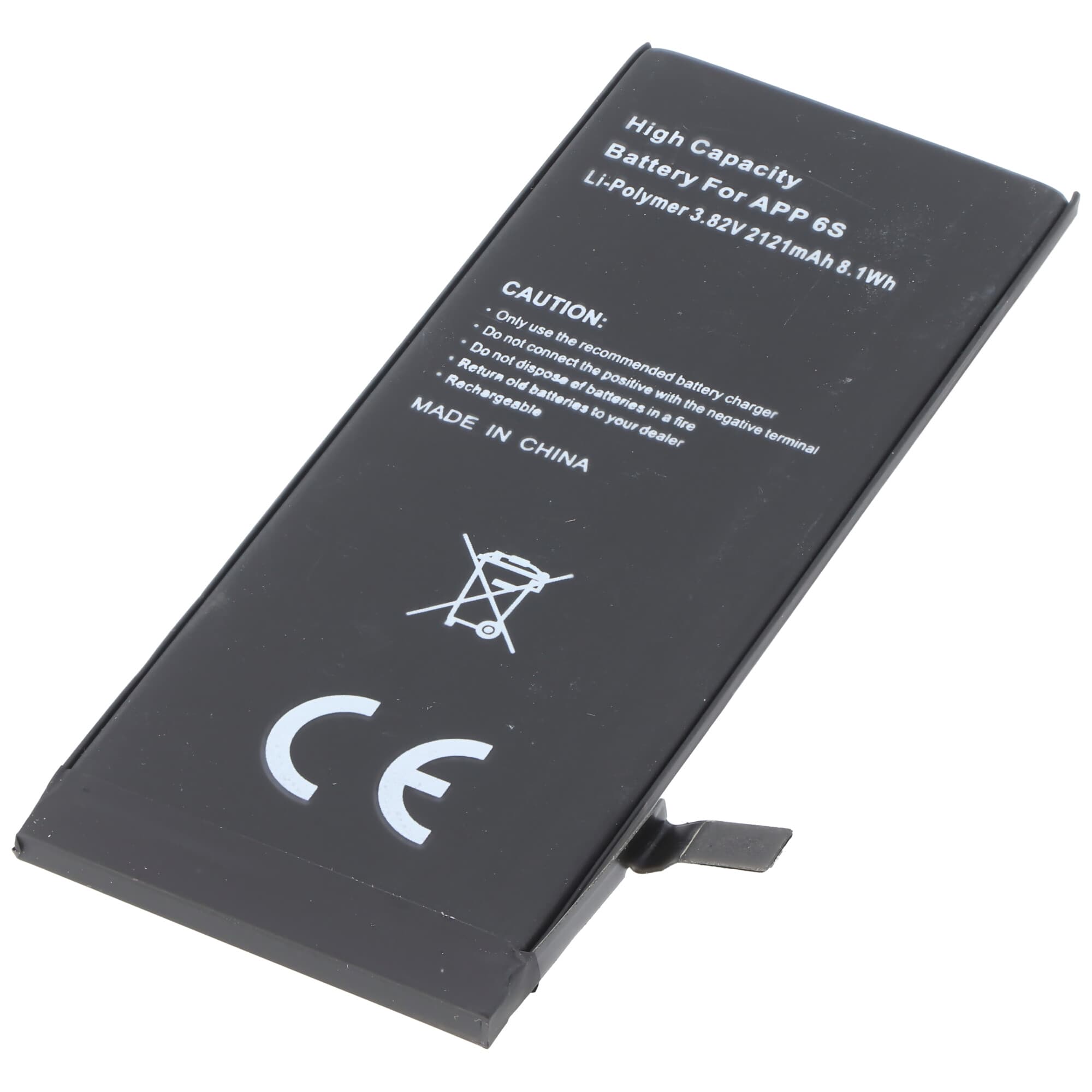 2121mAh batterie haute capacité pleine capacité compatible avec les batteries Apple iPhone 6S 616-00033, 616-00036, max. 8,1Wh