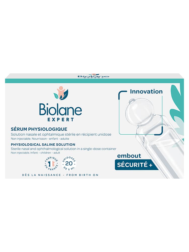 Biolane Sérum Physiologique Embout Sécurité+ 20 x 5 ml
