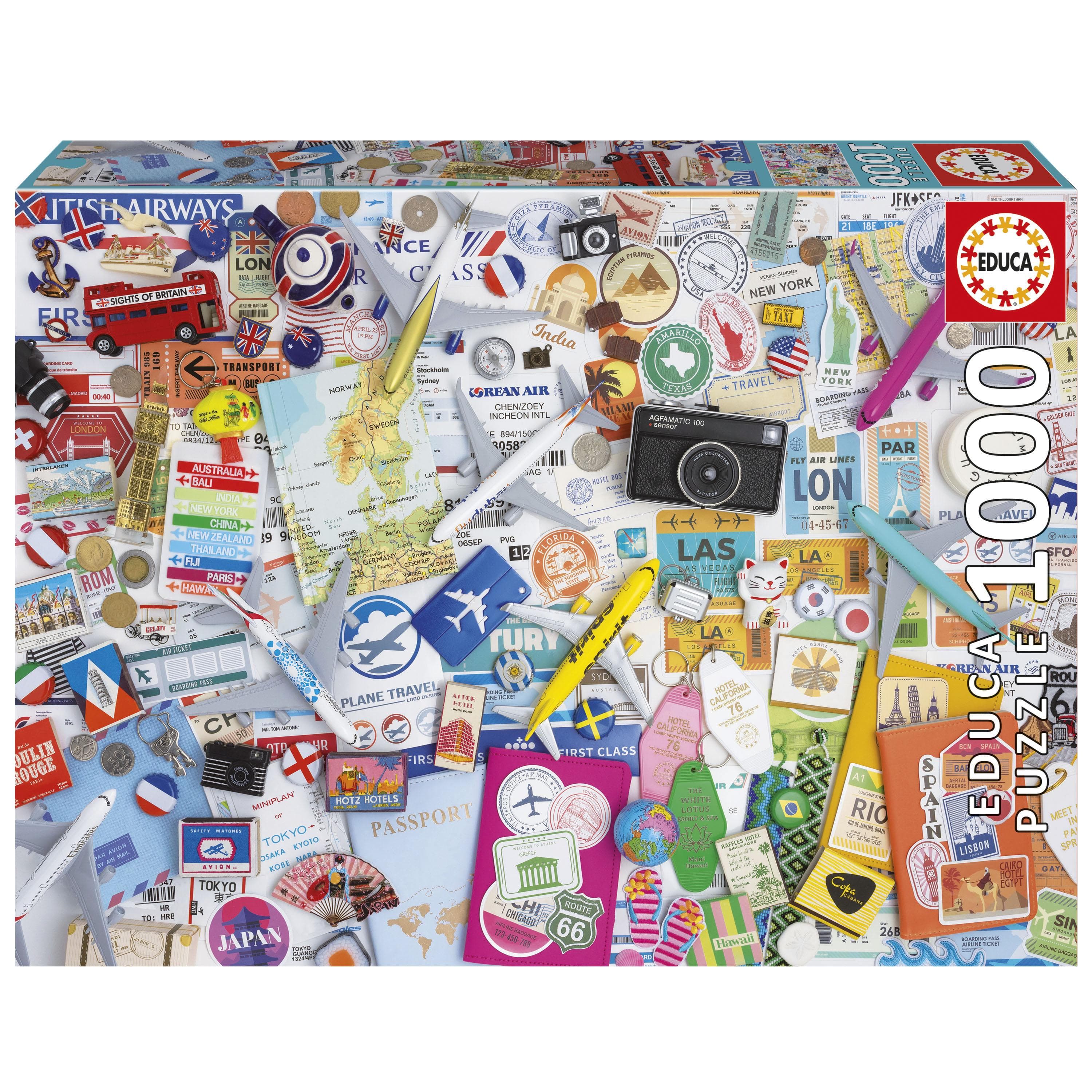 Puzzle 1000 pièces : Collages de voyage